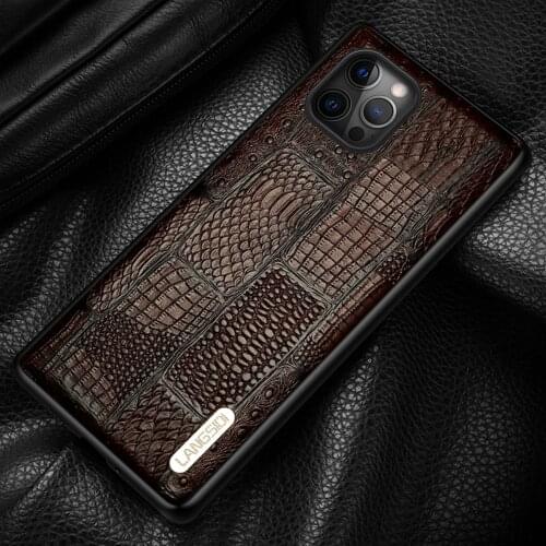 LANGSIDI Real Leather cover case For Iphone 12 pro max shockproof back cover For iphone 12 pro 12 max xr xs max 7 8 plus fundas