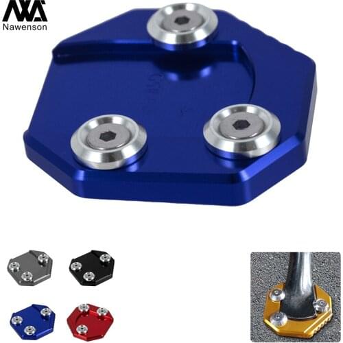 For GSR750 2011-2016, Aluminum Side Stand Enlarger Pad Kickstand Extension Plate Motorcycle Accessories 5 Colors