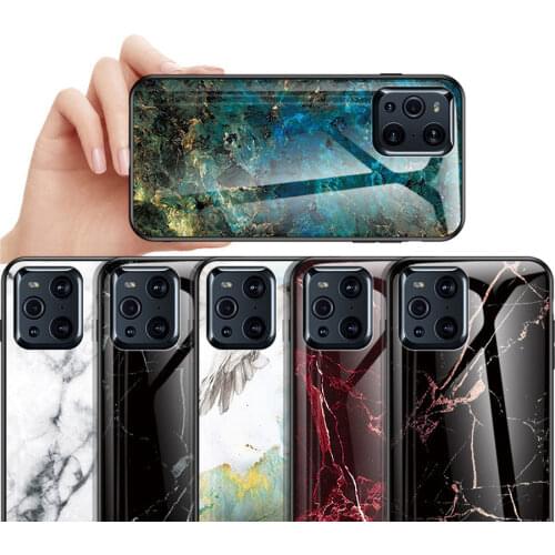 Marble Tempered Glass Case for Oppo Find X3 Pro Luxury Case Find X3 X 3 Frame Hard Glass Back Cover for Find X3 Pro Coques