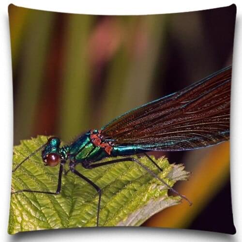 Cotton/Polyester Square Cushion Cover For Sofa/chair Decorative Car Decor Couch Animals Fly pattern