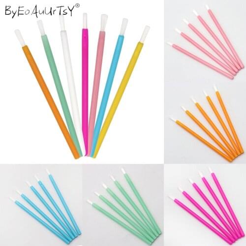 50 Pcs Disposable Lip Brush Makeup Brushes Pen Lipstick Mascara Wands Brush Cleaning Eyelash Cosmetic Brush Applicators