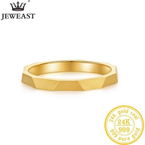 HMSS 24K Pure Gold Ring Real AU 999 Solid Gold Rings Elegant Shiny Beautiful Upscale Trendy Classic Jewelry Hot Sell New 2020
