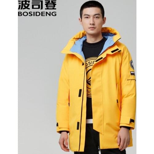 BOSIDENG 2020 new color contrast safari clothes casual trend down jacket mens winter warm coat 90% goose down jacket B00143221