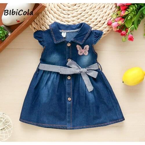 Summer girls dress 2021 new kids clothes children casual denim dresses clothing for baby girls fashion cute dress