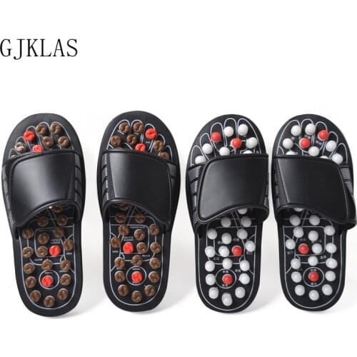 Massage Slippers Medical Acupoint Foot Massager Shoes Unisex for Men Feet Chinese Acupressure Therapy Rotating Sandalias Hombre