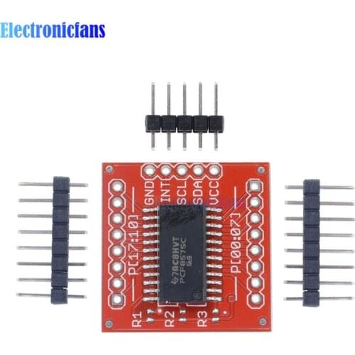 PCF8575 PCF8575C IIC I2C I/O Extension Shield Module 16-bit 400kHZ SMBus I/O Ports For Arduino