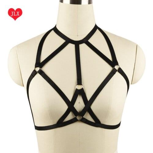 New Black Caged Bra Harness ligas sexy Lingerie Elastic Ring decorations garters for women body Harness personal customization