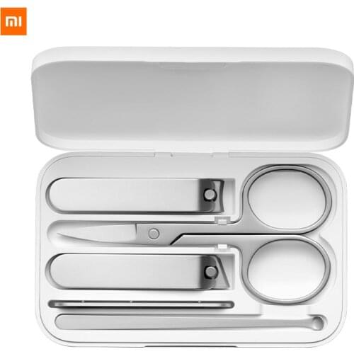 Original Xiaomi Mijia Manicure Nail Clippers Nose Hair Trimmer Portable Travel Hygiene Kit Stainless Steel Nail Cutter Tool Set
