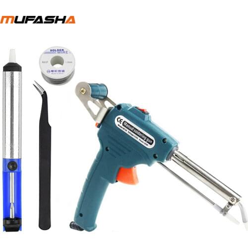 MUFASHA Soldering-Iron Tin-Gun 110V/220V 60W US/EU Hand-held Tin Electric Soldering Iron Kit Tin Wired Welding Tools