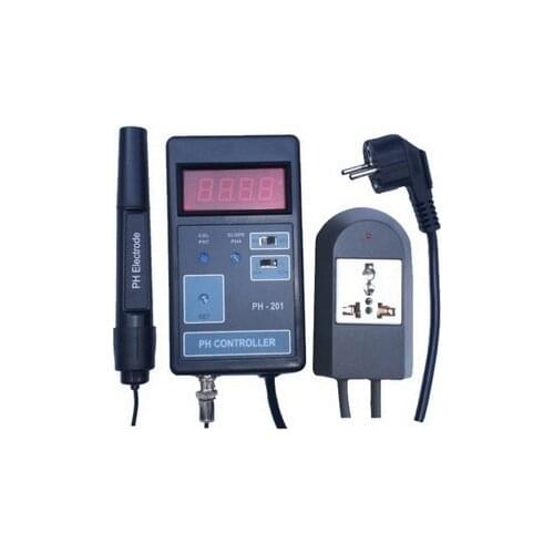 PH 201 Ph Meter and Value Controller with Probe and HI/LO action function switch