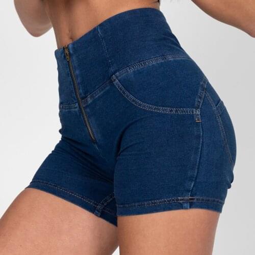 Yoga Shorts Girls Slim Shaping Jeans 2021 WomenPants High Waist Sport Traning Running Gym Workout Fitness Leggings Bum Shaping