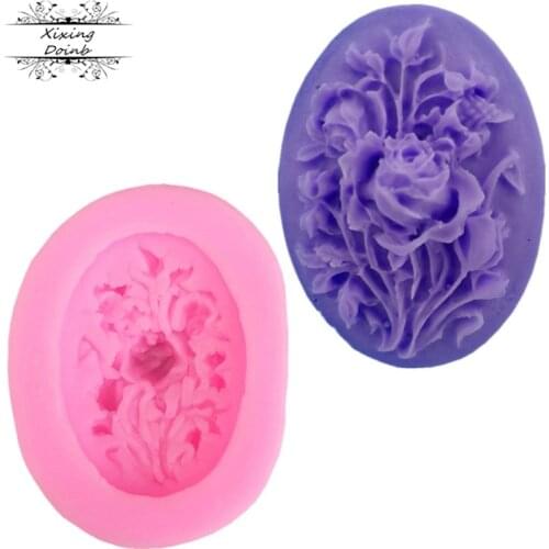 DIY flower shape silica gel mold cake decoration Tool kitchen cooking products chocolate fudge mold