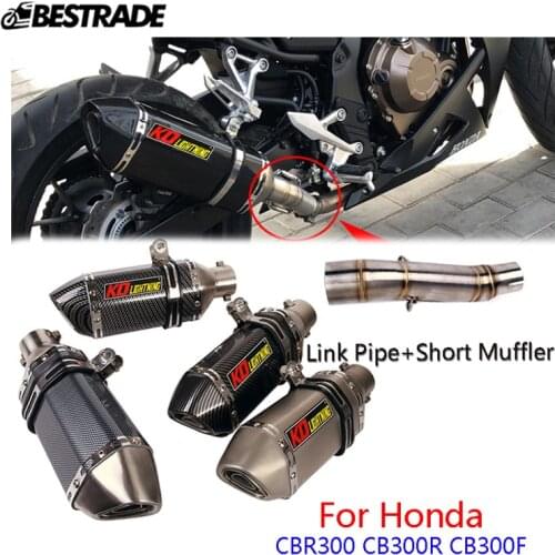 Exhaust System For Honda CBR300 CB300F Until2018 CB300R Unitil 2017 Motorcycle Exhaust Middle Connector Tube Slip 51mm Mufflers
