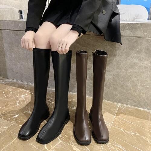 Womens Boots Nice New Style Pu Pointed Toe Womens Winter Boots Warm Side Zipper Vogue Winter Boots Women zapatillas mujer