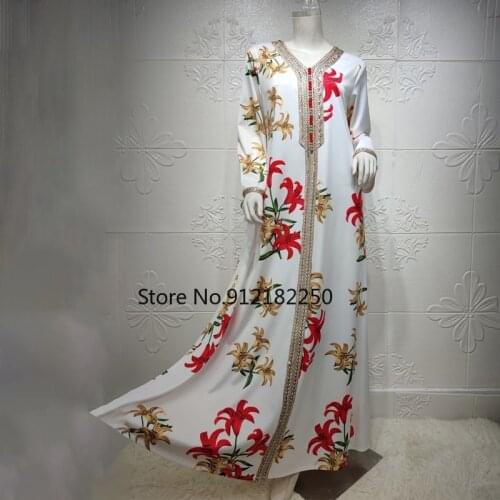 Women Abaya Dubai Turkey Muslim Hijab Dress 2021 Elegant Evening Gowns Long Sleeve Kimono Robe vestidos arabes para mujeres