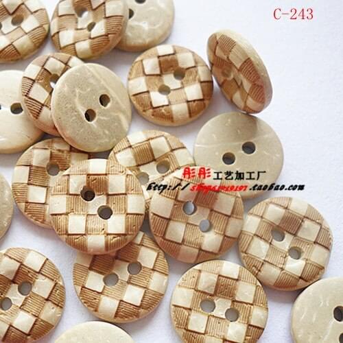 13mm, Natural coconut buttons,Accssories sewing (c-243)