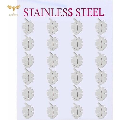 2020 Woman Stud Earrings Fashion Design Leaf Stud Earrings Stainless Steel Jewelry Best Christmas Gifts for Friends Lovers