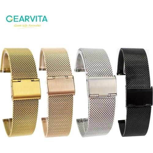 22mm 20mm Universal Samrtwatch Band Steel Straps Watchband Strap For HUAWEI SAMSUNG Galaxy Xiaomi Smart Watch