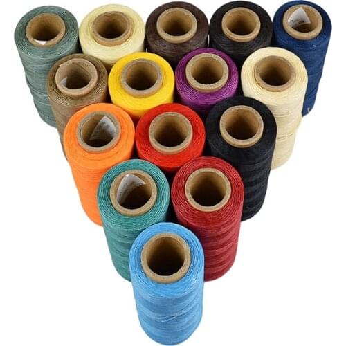 260m Leather Sewing Waxed Thread 1MM For Chisel Awl Upholstery Shoes Luggage Set Multicolor options
