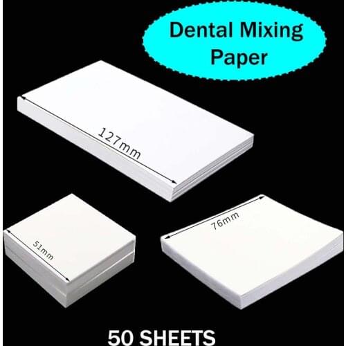 50Sheets Dental Disposable Mixing Paper Denture Laboratory Dentistry Tools Cement Powder Pad Dentist Material L/M/S