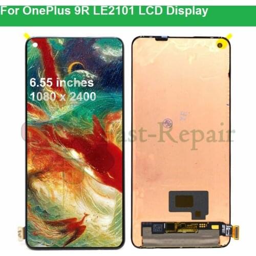 6.55''AMOLED For OnePlus 9R LCD Display Screen Touch Panel Digitizer Part For Oneplus 9R LE2101 Pantalla