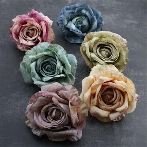 9-10CM/2pcs,Artificial Silk Flowers Morandi Court Rose Heads,Real Touch BIg rose,DIY Wedding Party Home decoration,Hat,Corsage