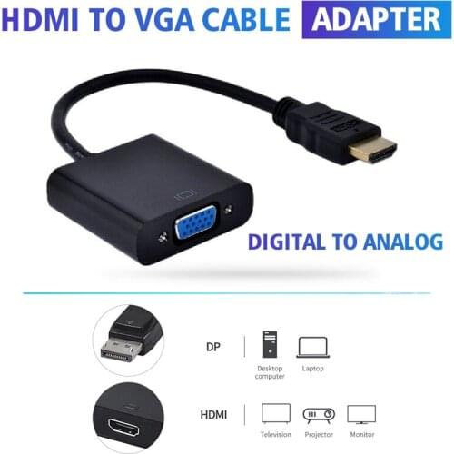 TSYH 1080P HDMI to VGA Adapter Digital to Analog Converter Cable For Xbox PS4 PC Laptop TV Box to Projector Displayer HDTV