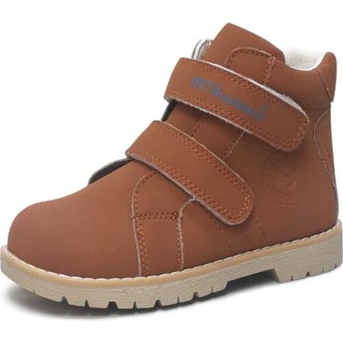 Kids Martin Ankle Boots Spring Autumn Winter Nubuck Leather Childrens Orthopedic Shoes Fashion Baby Boys Walking Footwear