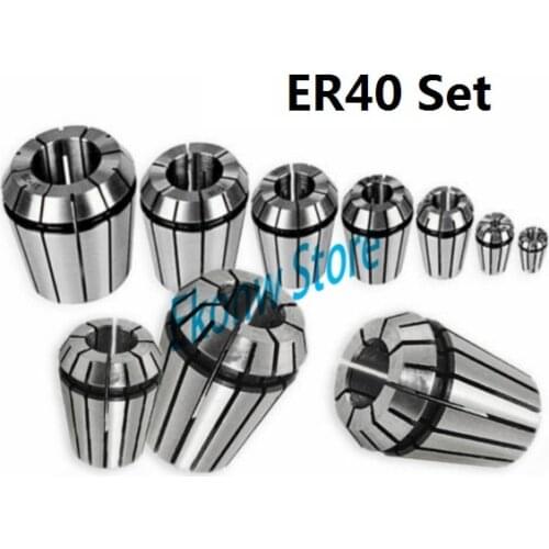 23pcs/set ER40 Chuck Collet Precision Spring Chuck Collet Set 3-25mm For CNC Milling Lathe Tool Engraving Machine
