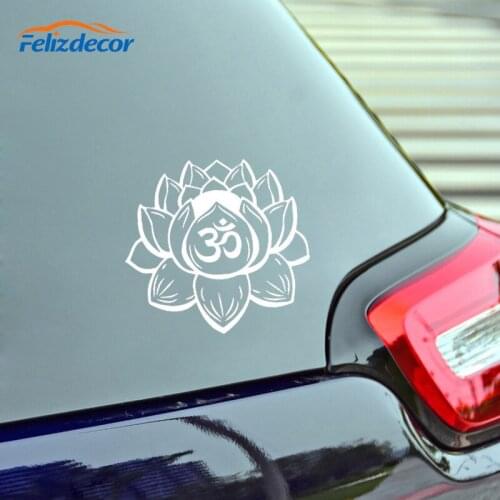 Black/Silver Creative Lotus Flower Yoga Design Car Sticker Vinyl Car Bumper Window Styling Waterproof Decoration C936