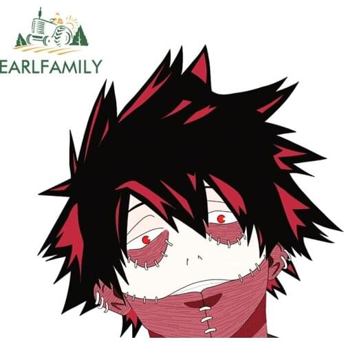 EARLFAMILY 13cm x 12.3cm For My Hero Academia Car Stickers Personality Decal Vinyl Car Wrap Fashion Waterproof Occlusion Scratch