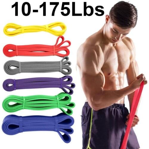 Unisex 208cm Pull Up Elastic Band Natural Latex Rubber Loop Resistance Bands Gym Fitness Expander Strengthen Trainning Power