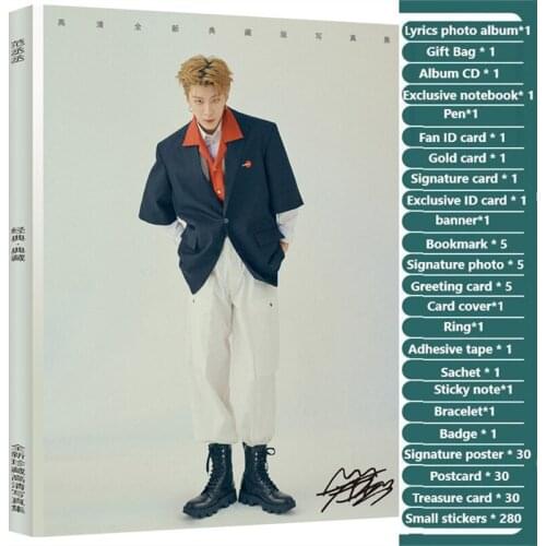 NINE PERCENT Fan Chengcheng Photobook Chinese Star Adam Photo Album Book With Signature photo Bookmark Greeting Card Collection