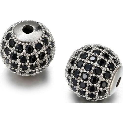 Crown skull leopard warrior helmet micro pave cz cubic zirconia spacer beads metal Crystal bracelet necklace cvg434