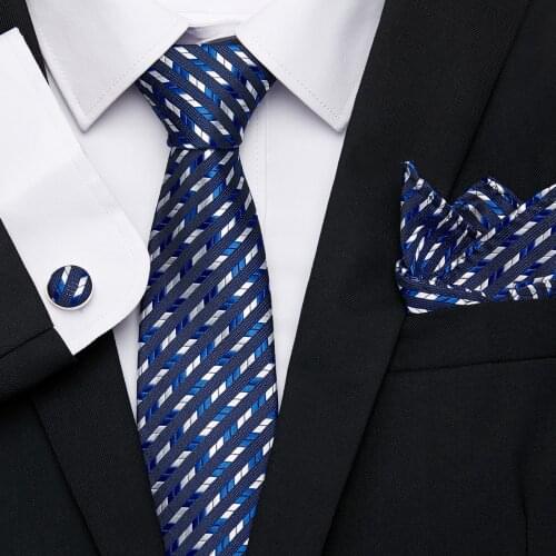 Wholesale Vangise Brand 2021 New Design Silk Holiday Gift Necktie Set Tie Man Dark Grey Dropshipping St. Valentines Day