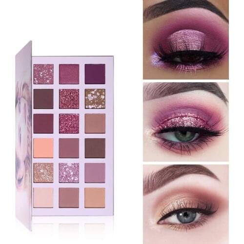 18 Colors Eye Shadow Plate Makeup Palette Adenium Obesum Eye Shadow Plate Clear Colors Long Lasting Multi Reflective Shimmer