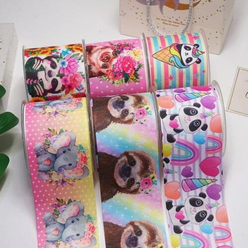 DIY Handmade Materials Printed Halloween Grosgrain Ribbon 50 Yard Per Size 56539