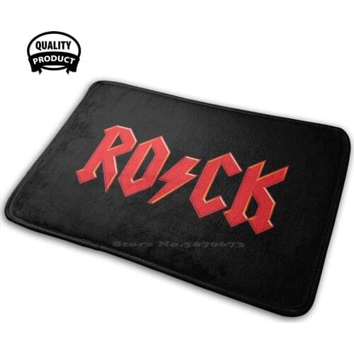 Rock Music Logo Mashup Soft Interesting Room Goods Rug Carpet Ac Band Angus Young Lightning Bolt Vintage Music Australia