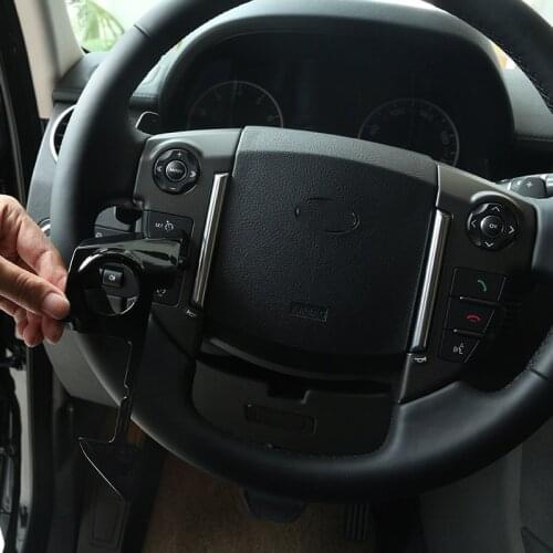 For Land rover Discovery 4 Freelander 2 For Range Rover Sport ABS Black Car Steering Wheel Cover Trim Stickers Car Accessories