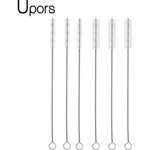 UPORS 50pcs Straw Brush Cleaner Eco Friendly Nylon Stainless Steel Straw Cleaning Brush for Smoothie Straws