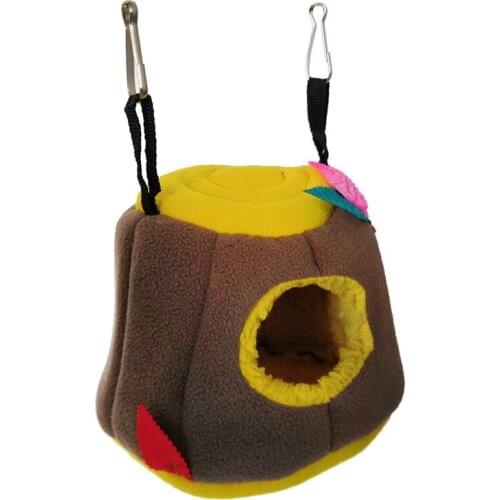 Warm Cotton Tree Stool Shape Small Pet Squirrel Parrot Sugar Glider Hanging Cage Hamster Cage Bed House Hedgehog Nest Toy