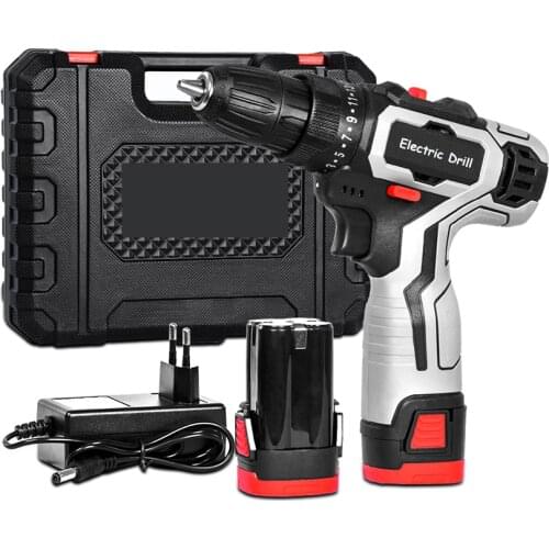 18V Impact Cordless Drill Electric Screwdriver Mini Wireless Power Driver DC Lithium-Ion Battery 3/8-Inch 2-Speed Power Tools