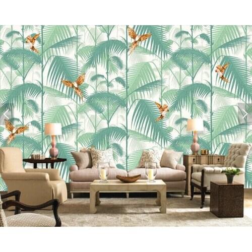 Custom vintage wallpaper, branches and birds mural for living room backdrop bedroom childrens room waterproof papel de parede