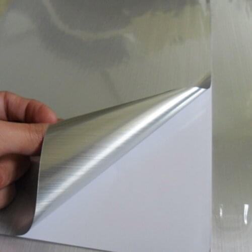 High Quality Professional Special Layer 40 Micron Thickness A4 Blank BRUSHED SILVER Sticker Label Paper for INKJET Printer