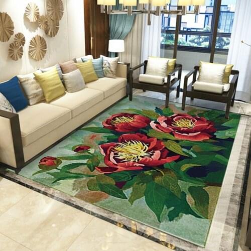 High Quality Stereo Colorful Flowers Carpet Nordic 3D Art Carpets For Living Room Bedroom Area Rugs Non-Slip Kitchen Floor Mats