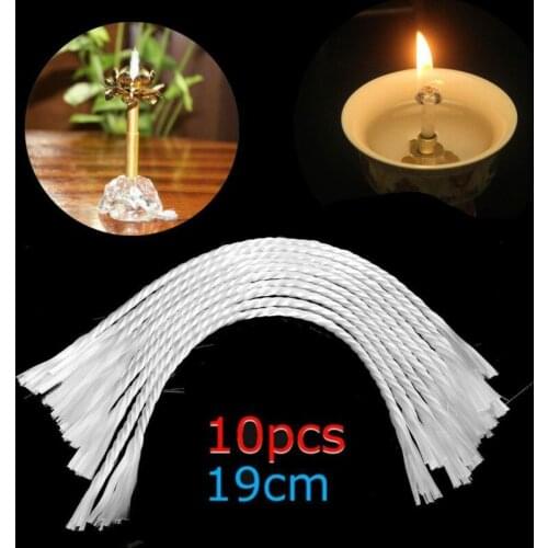 7.5" Replacement White Fiberglass Wick Holders Oil Candle Wicks 3mm Width