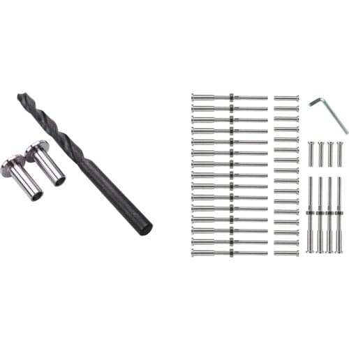 65x Stainless Steel Protector Sleeves & 20Pairs Stainless Steel 316 Grade Cable Railing Threaded Stud Tensioner Receiver