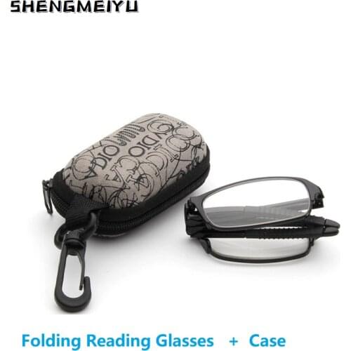 +1.5 2.0 2.5 Folding Reading Glasses Women Men Ultralight Portable Mini Hyperopia Glasses Metal Presbyopia with diopters plus
