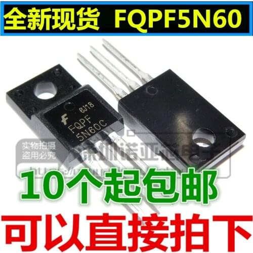 10pcs/lot New FQPF5N60C MOSFET N TO-220F 5N60