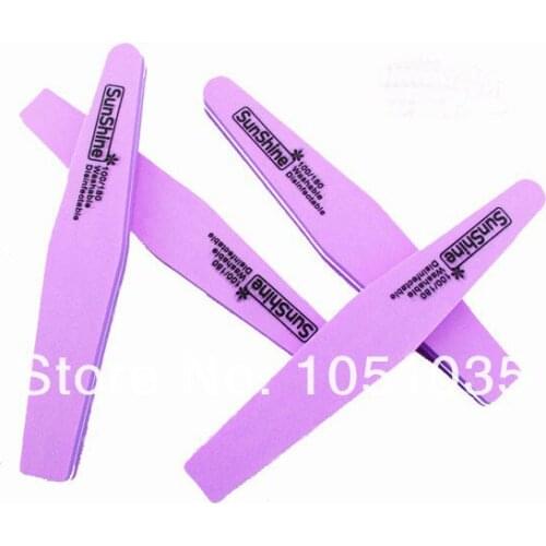 100/180 grits Sponge Nail File Art Manicure Kits 10 Pcs/Lot nail sanding file Sunshine Buffer (Assorted Colors)